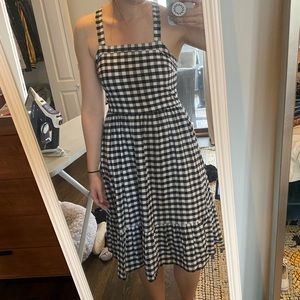 Loft checkered midi dress